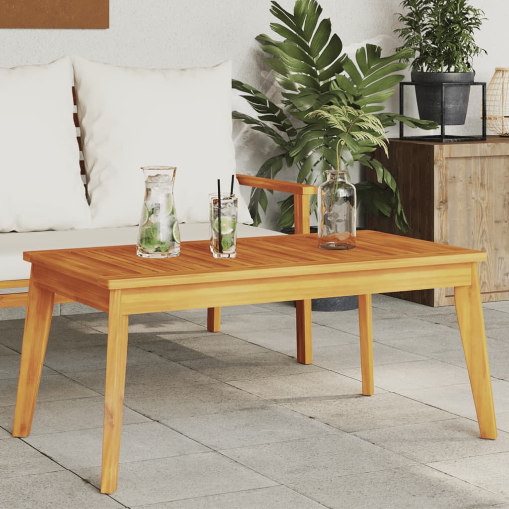 NNEVL Garden Dining Table 100x55x45 cm Solid Wood Acacia-0