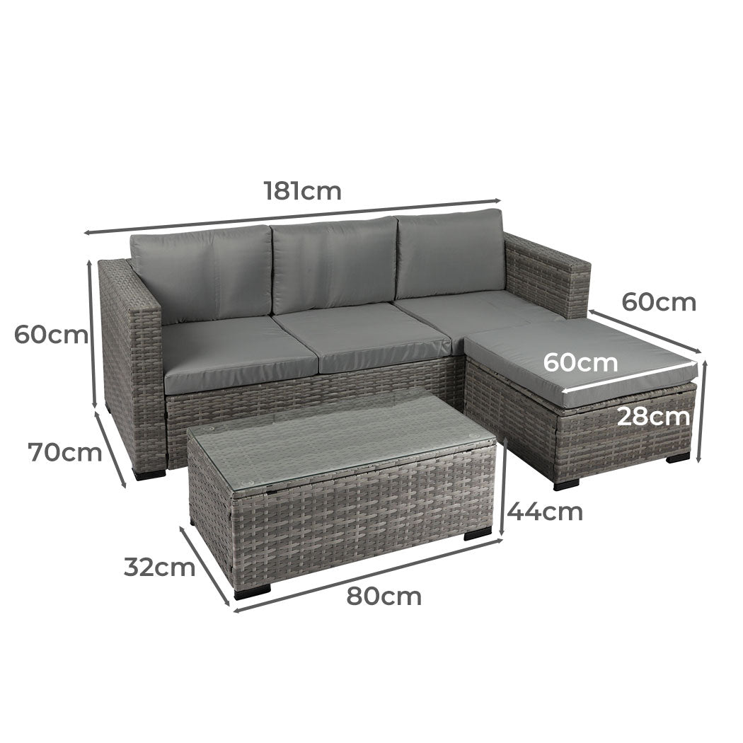 Levede 5pcs Outdoor Sofa Set Patio Furniture-1