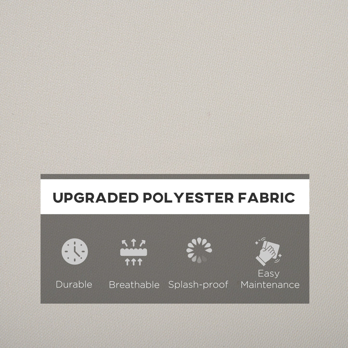 7 Piece Outdoor Cushion Pad Set for Rattan Furniture - Cream-3