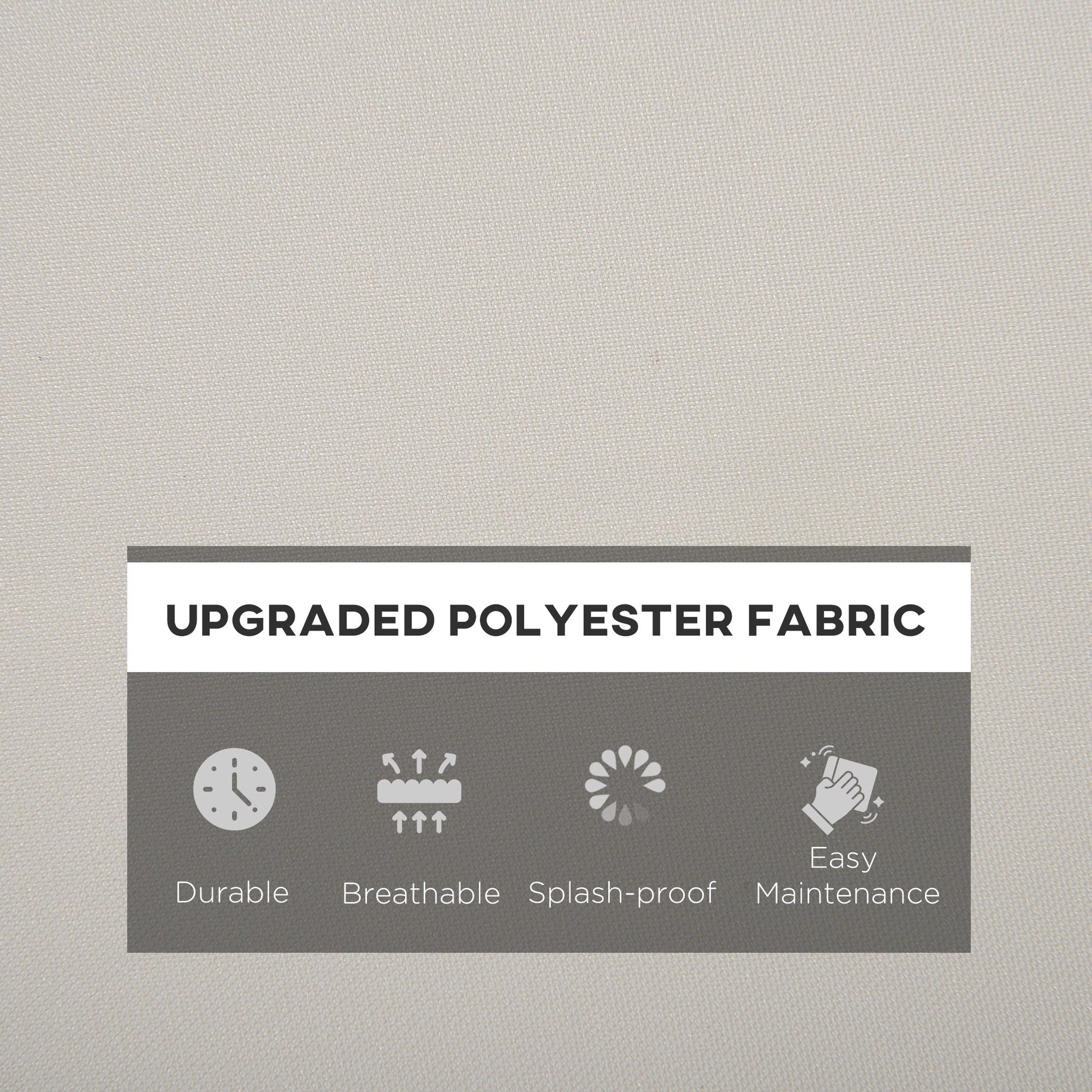 7 Piece Outdoor Cushion Pad Set for Rattan Furniture - Cream-3